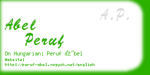 abel peruf business card